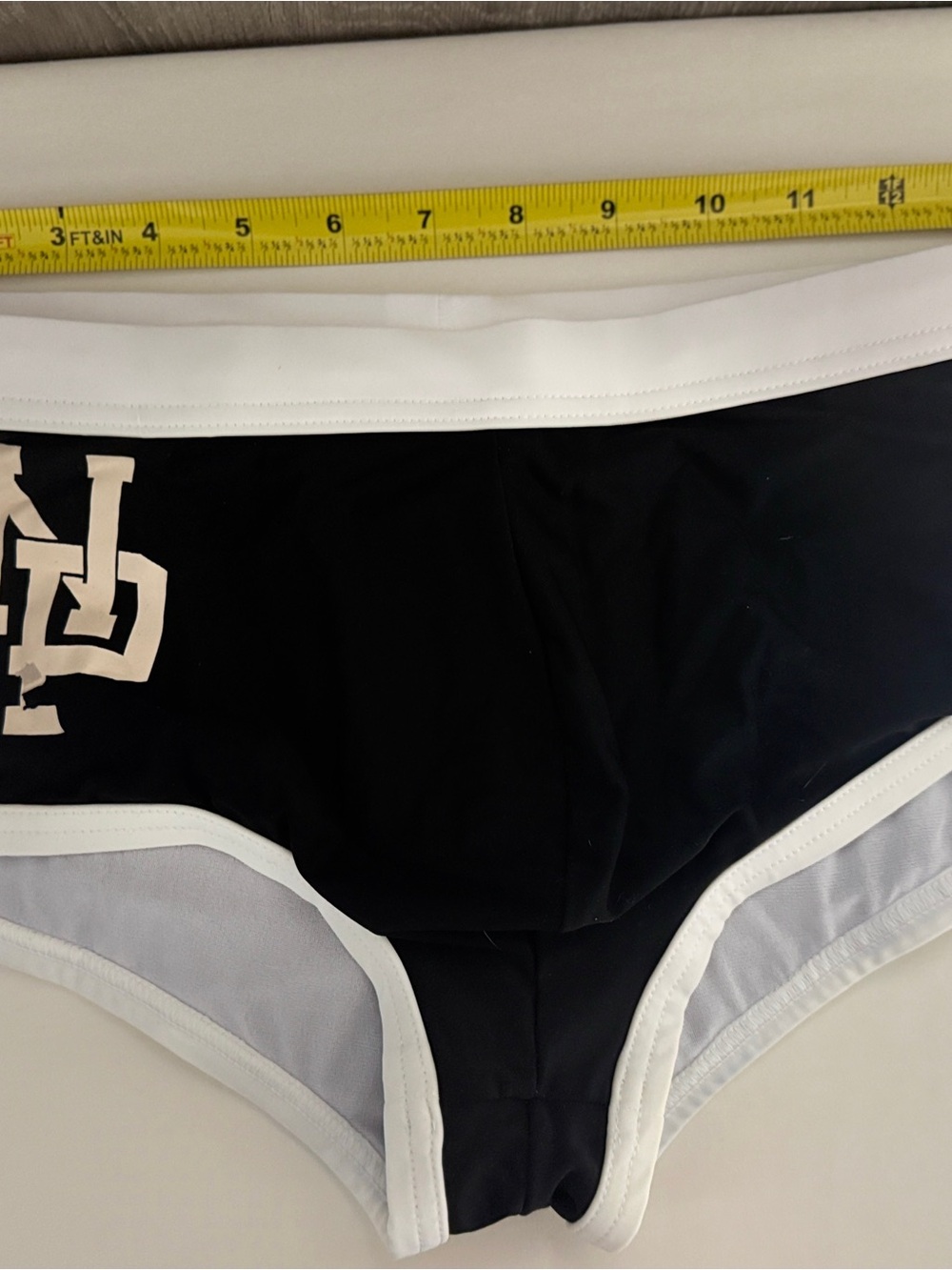 Nasty Pig White Logo square cut swim